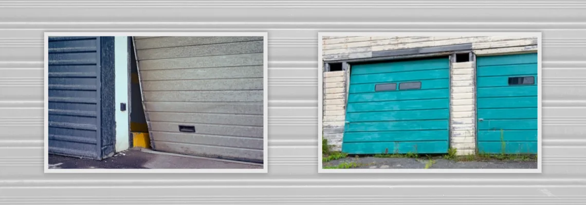 Crooked Aluminum Garage Door Repair in Panama City