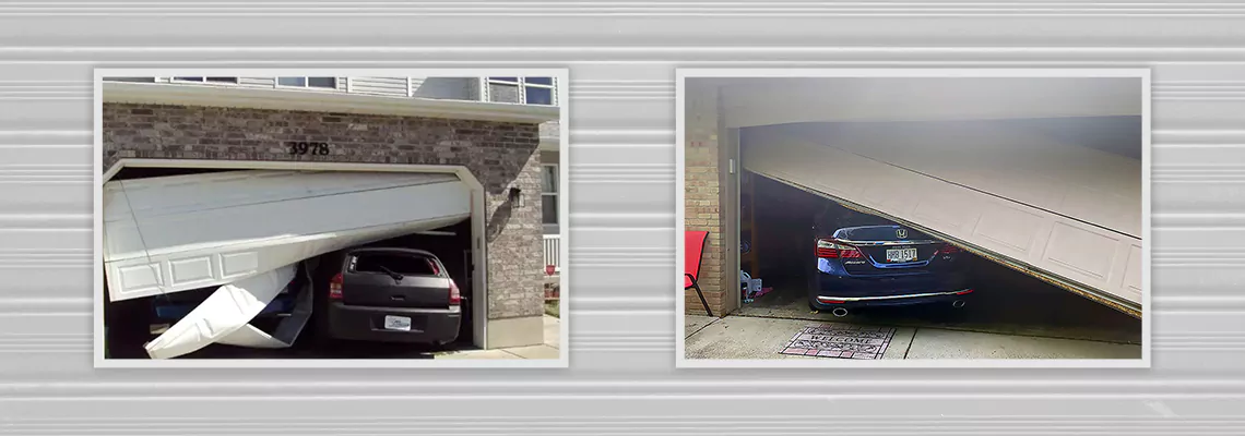 Repair Commercial Garage Door Got Hit By A Car in Panama City